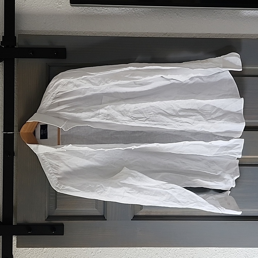 1901 linen button-up shirt - Large